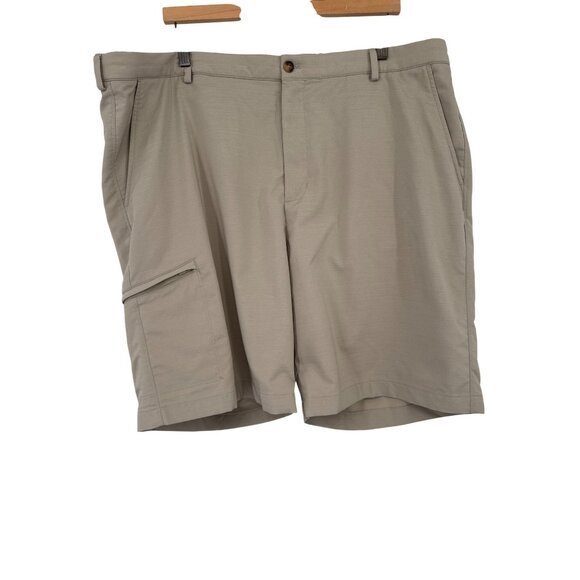 Greg Norman golf shorts size 42 Mens Beige hiking pockets - Picture 1 of 3
